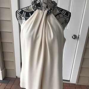 Off white halter sleeveless blouse!